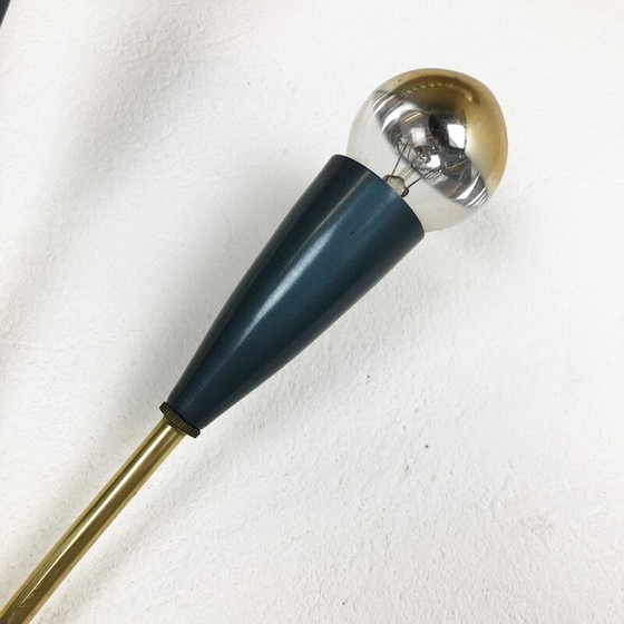 Image 1 of Blaue Vintage-Wandlampe aus Metall, Italien