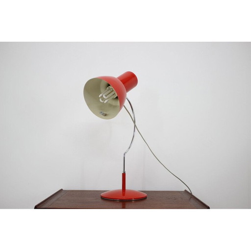 Alte rote Tischlampe Napako, 1960