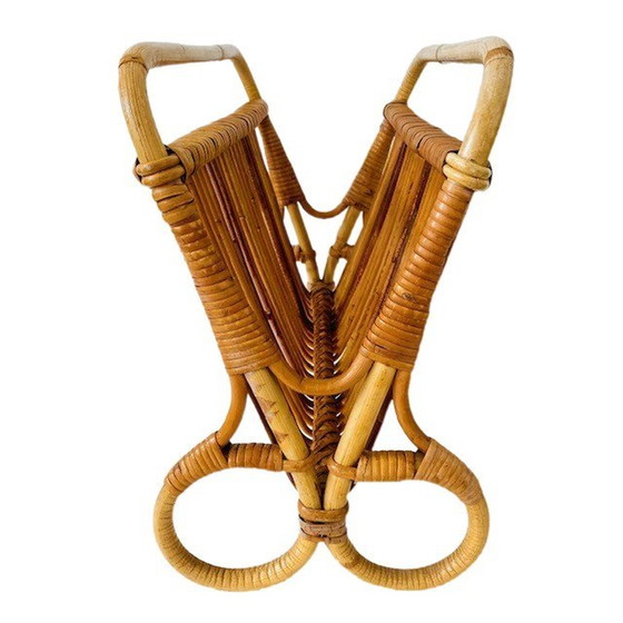 Image 1 of Vintage Rattan-Lesetablett Rohé Noordwolde 1950s