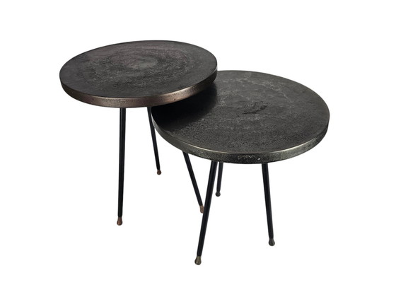 Image 1 of Dutchbone - Beistelltische (2) Serie 'Alim' - Aluminium - Metall