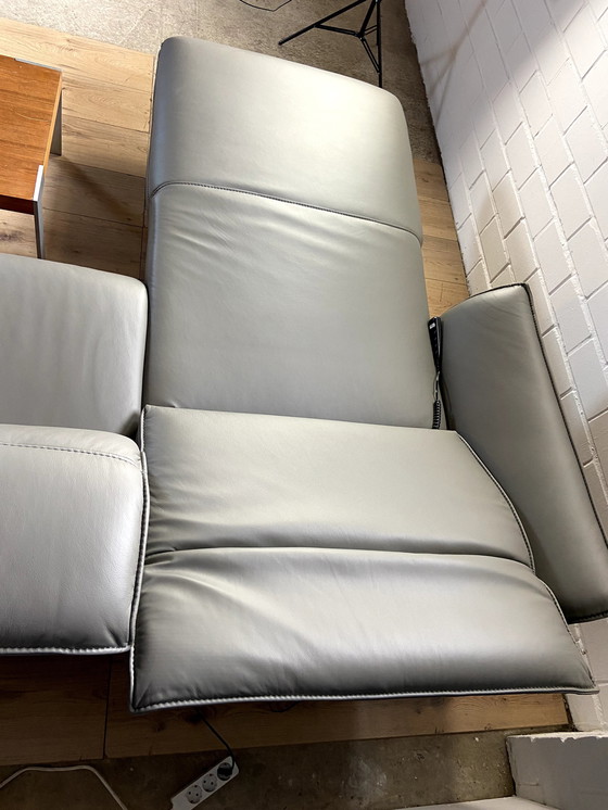 Image 1 of Mondo Ledersofa Mit Ausfahrbarem Longchair