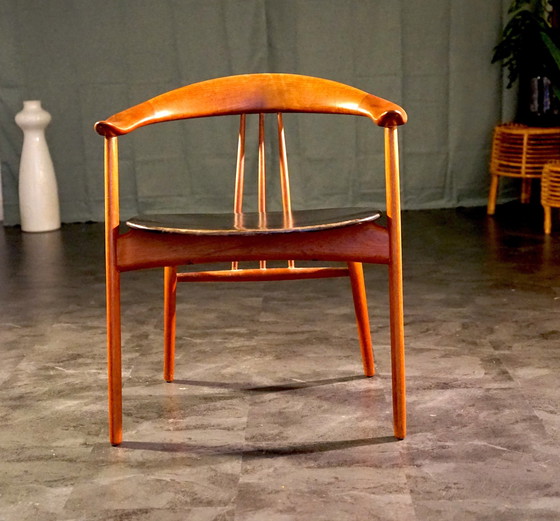 Image 1 of Vintage Teak Bürostuhl von Arne Hovmand Olsen, 1960er