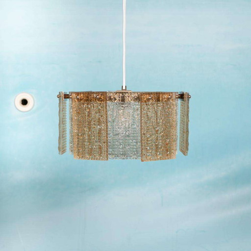 Vintage orrefors Glas-Pendelleuchte, Regency Glas-Pendelleuchte 60s