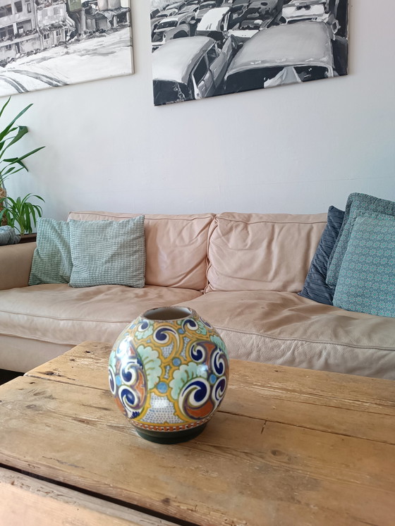 Image 1 of Plateel Gouda Holland Ivora Vase