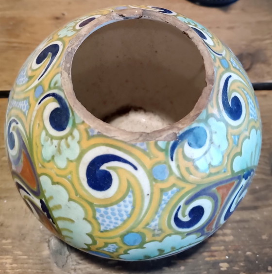 Image 1 of Plateel Gouda Holland Ivora Vase