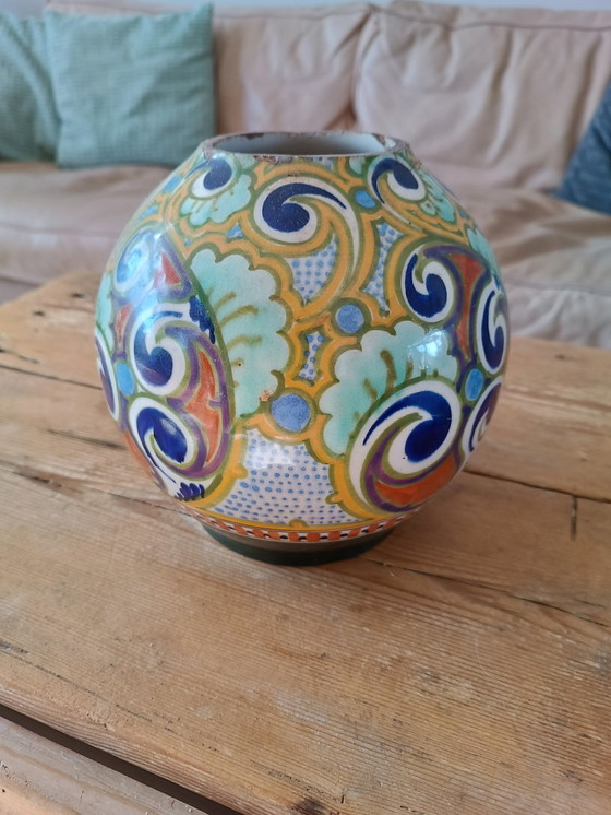 Image 1 of Plateel Gouda Holland Ivora Vase