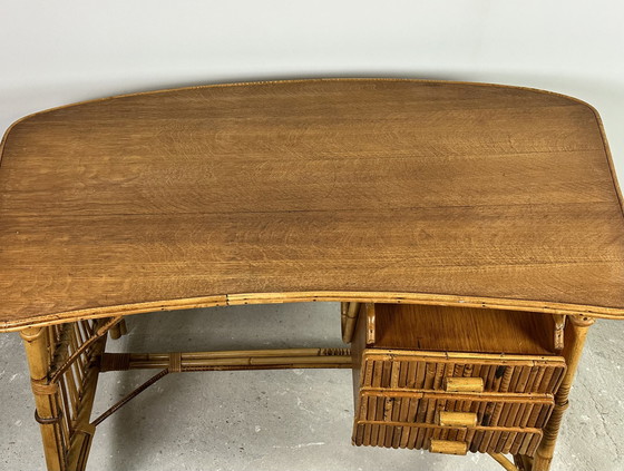 Image 1 of  Rattan Schreibtisch Vintage 1960