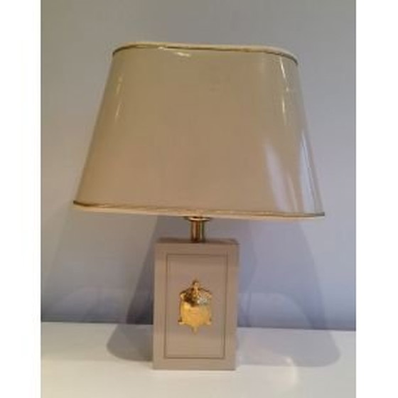 Image 1 of Paar Vintage-Lampen mit goldenen Schildkröten, 1970