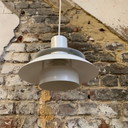 Kleine weiße Nordlux-Pendelleuchte mit mehreren Schirmen, Dänemark, 60er Jahre Design-80er Jahre
