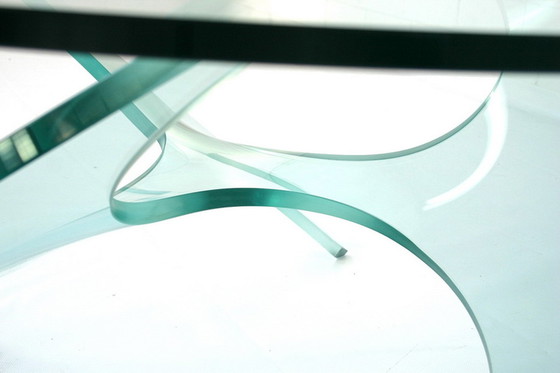 Image 1 of Knut Hesterberg for Ronald Schmitt propeller glass coffee table / Couchtisch