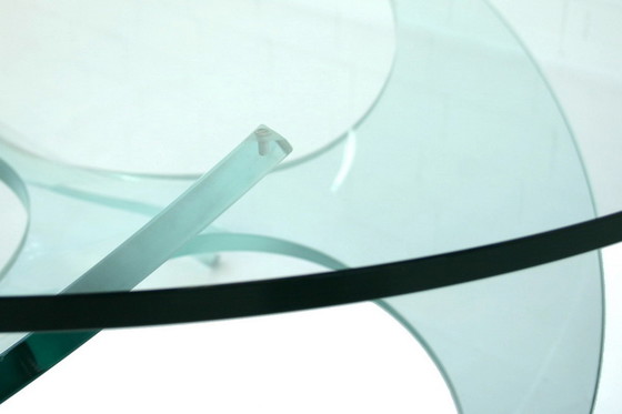 Image 1 of Knut Hesterberg for Ronald Schmitt propeller glass coffee table / Couchtisch
