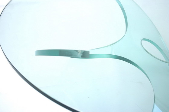 Image 1 of Knut Hesterberg for Ronald Schmitt propeller glass coffee table / Couchtisch