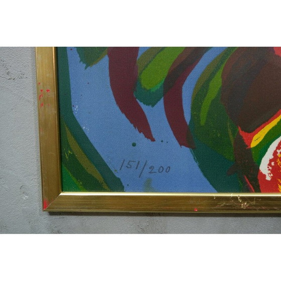 Image 1 of Abstrakte Originallithografie in Farbe von Bengt Lindström, 1970