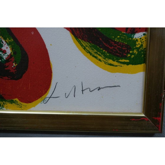 Image 1 of Abstrakte Originallithografie in Farbe von Bengt Lindström, 1970