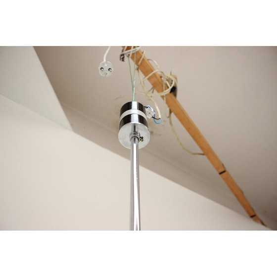 Image 1 of Vintage-Hängeleuchte aus Glas und lackiertem Metall für Drukov, Tschechoslowakei 1970