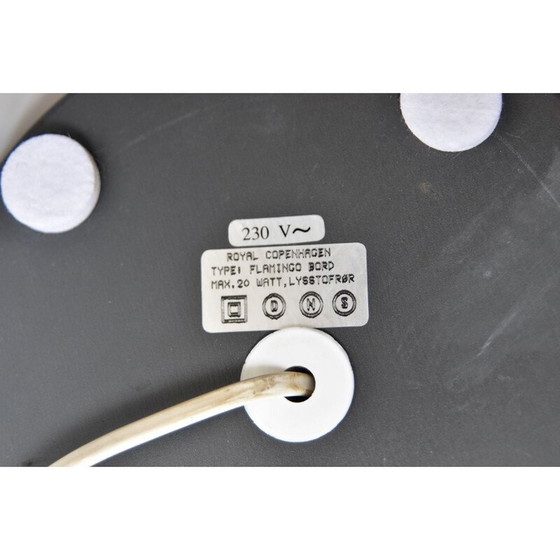 Image 1 of Vintage Tischlampe "flamingo" von Jørgen Møller für Royal Copenhagen, Dänemark 1980