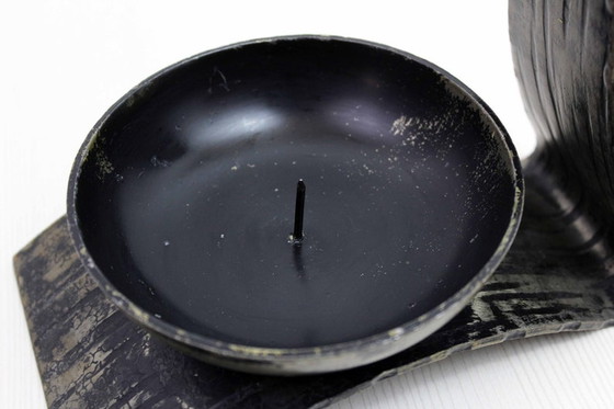 Image 1 of Brutalistischer Metall Kerzenleuchter 50er Jahre
