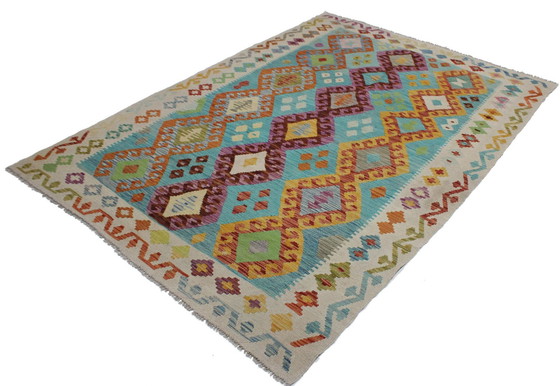 Image 1 of Original Old Style Kelim Afghan 243 X 167 Cm Top Zustand