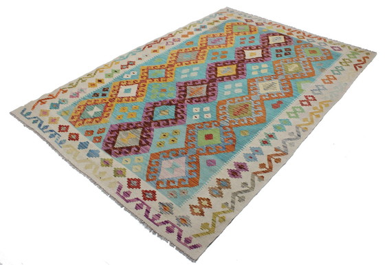 Image 1 of Original Old Style Kelim Afghan 243 X 167 Cm Top Zustand