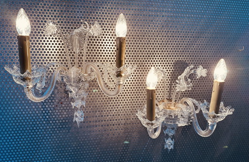 2x Vintage Wandlampen