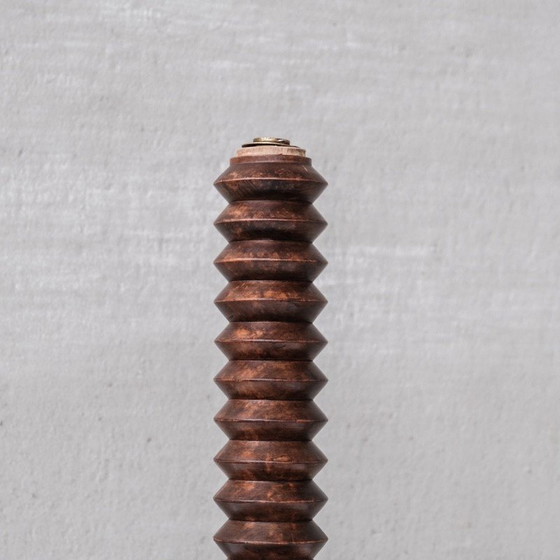 Image 1 of Vintage Eichenholz Französisch Tischlampe