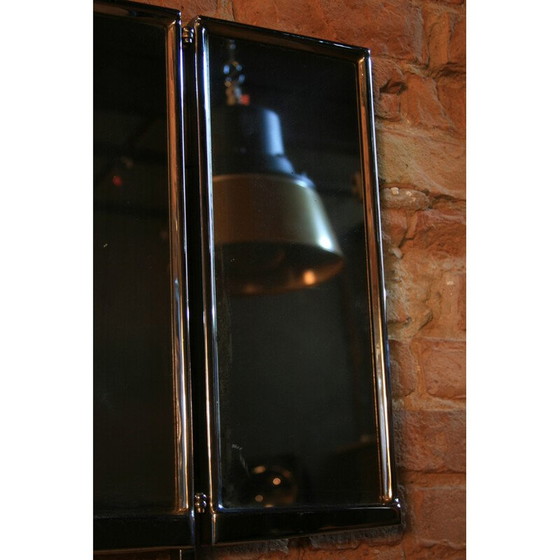 Image 1 of Vintage-Klappspiegel aus dickem Stahl, Polen 1930