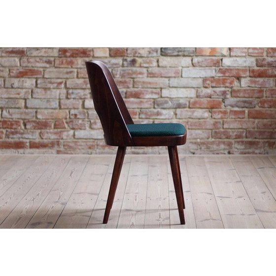 Image 1 of Satz von 4 Vintage-Esszimmerstühlen mit Kvadrat-Stoff von Oswald Haerdtl, 1950er Jahre