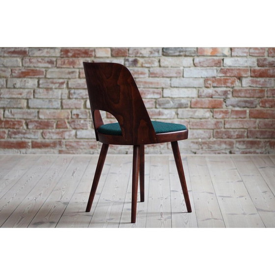 Image 1 of Satz von 4 Vintage-Esszimmerstühlen mit Kvadrat-Stoff von Oswald Haerdtl, 1950er Jahre