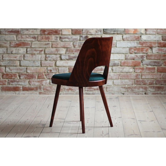 Image 1 of Satz von 4 Vintage-Esszimmerstühlen mit Kvadrat-Stoff von Oswald Haerdtl, 1950er Jahre