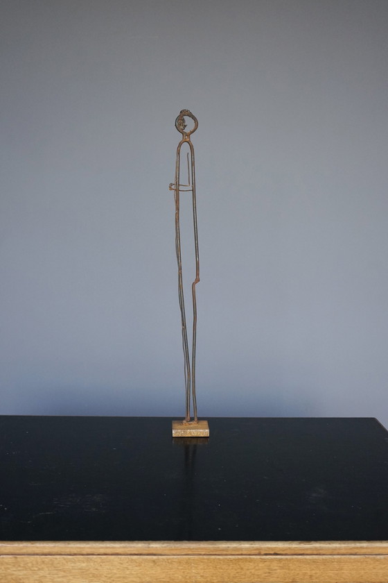 Image 1 of Metallskulptur einer stehenden Figur, 20. Jahrhundert