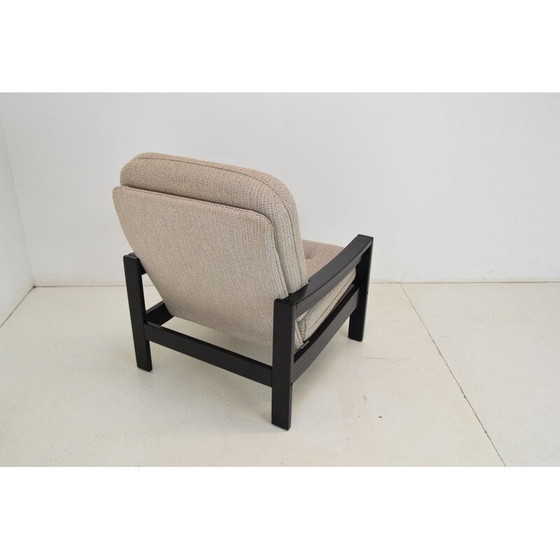 Image 1 of Vintage-Sessel aus Stoff und Holz für Hikor Písek, Tschechoslowakei 1980