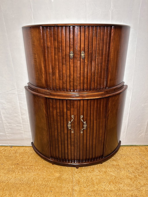 Art Deco Brocante Halbrunde Cocktailbar (1920er-1930er Jahre)