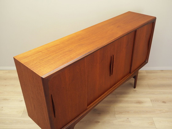 Image 1 of Teakholz-Highboard, Dänisches Design, 1970er Jahre, Produktion: Dänemark