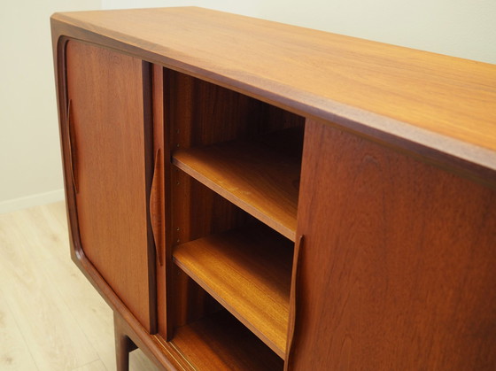 Image 1 of Teakholz-Highboard, Dänisches Design, 1970er Jahre, Produktion: Dänemark