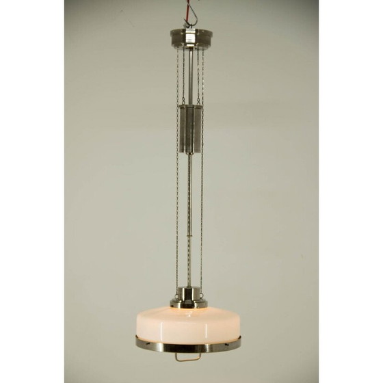 Image 1 of Verstellbare vernickelte Jugendstil-Hängeleuchte von Franta Anyz, 1920er Jahre