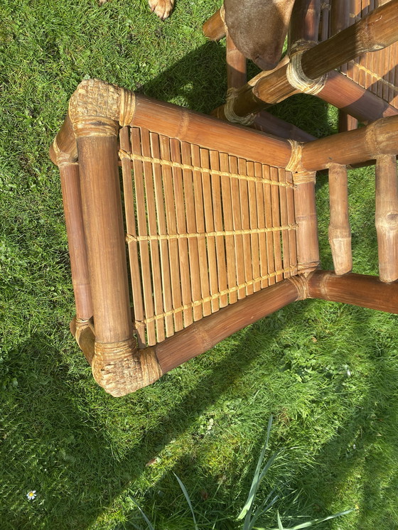 Image 1 of 4x Bambus-Stühle im Vintage-Stil