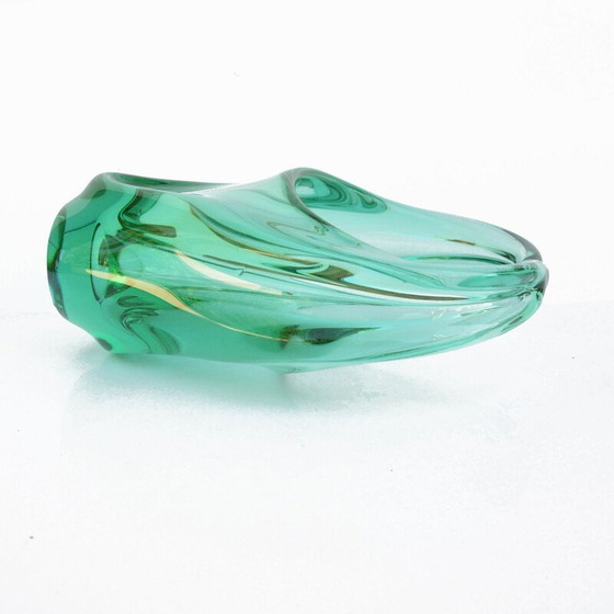 Image 1 of Alte Korbvase aus Glas von M. Klinger für Zelezna Brod Sklo, Tschechoslowakei 1960
