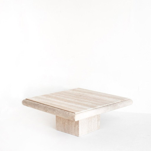 Großer Vintage-Couchtisch aus Travertinmarmor. Italien, 1980er Jahre
