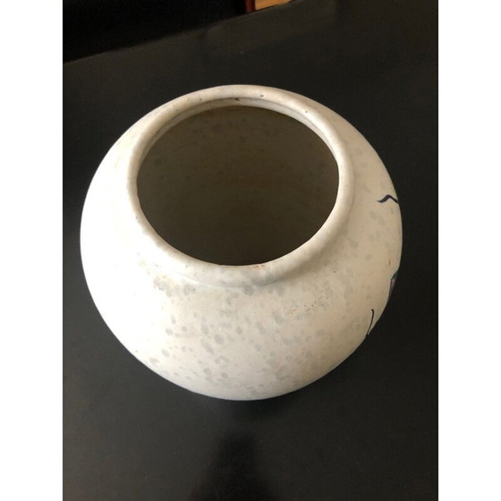 Image 1 of Vintage-Vase mit Blattmuster, 1950