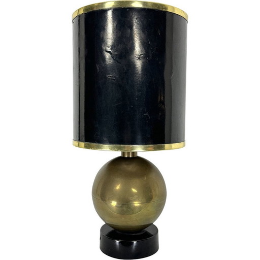 Kugel-Tischlampe aus Messing, Italien 1970
