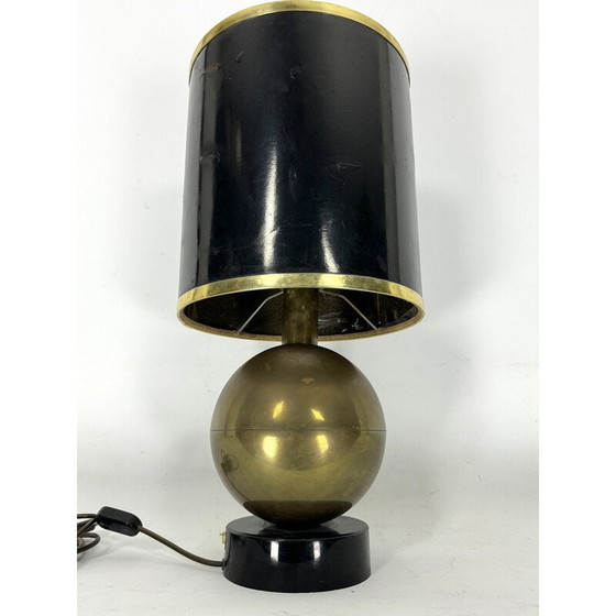 Image 1 of Kugel-Tischlampe aus Messing, Italien 1970