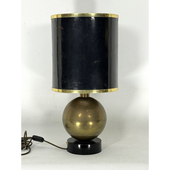 Image 1 of Kugel-Tischlampe aus Messing, Italien 1970