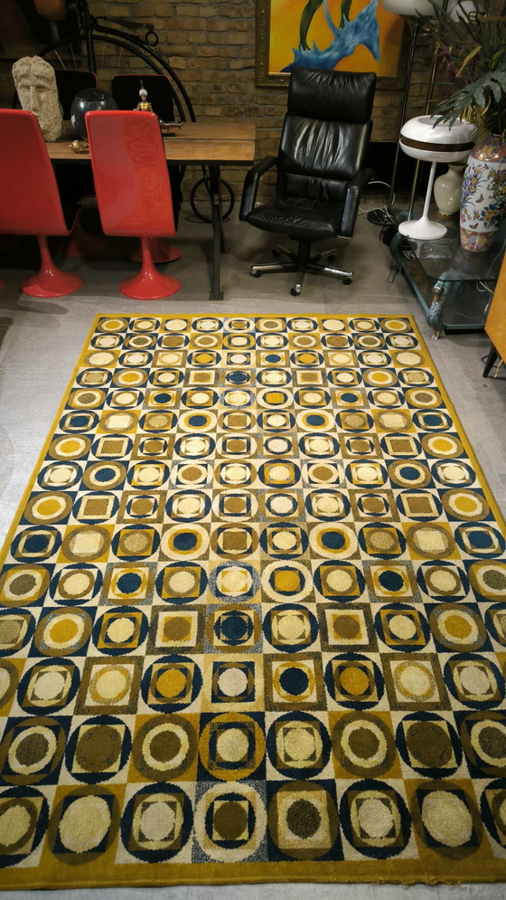 Image 1 of Op-Art-Teppich im Vasarely-Stil, 1970er Jahre