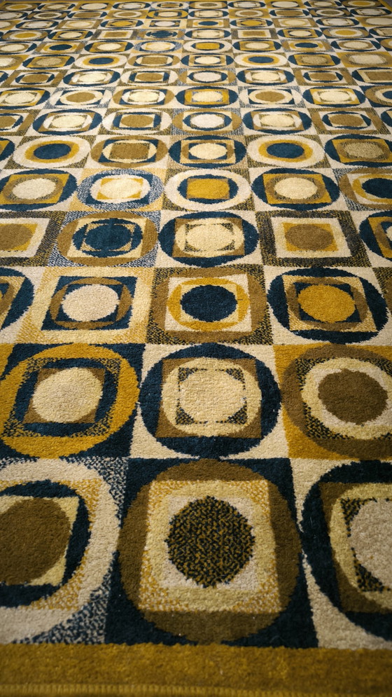 Image 1 of Op-Art-Teppich im Vasarely-Stil, 1970er Jahre