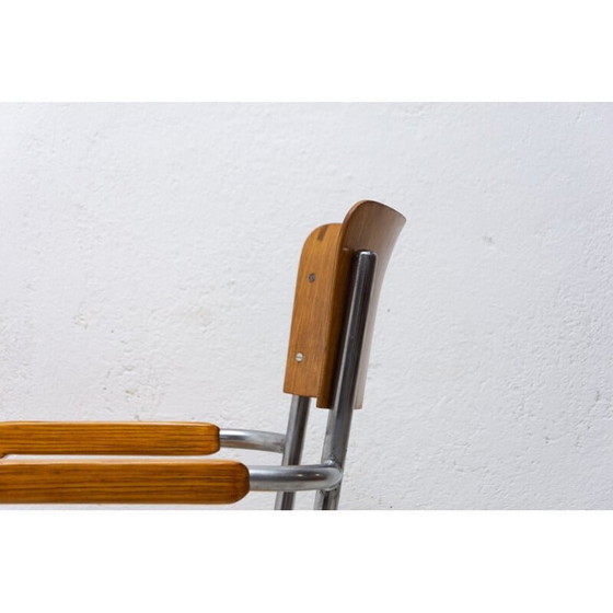 Image 1 of Schreibtischstuhl aus Rohr von Mart Stam für Kovona, 1950er Jahre