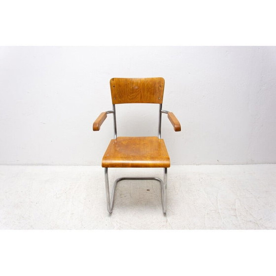 Image 1 of Schreibtischstuhl aus Rohr von Mart Stam für Kovona, 1950er Jahre