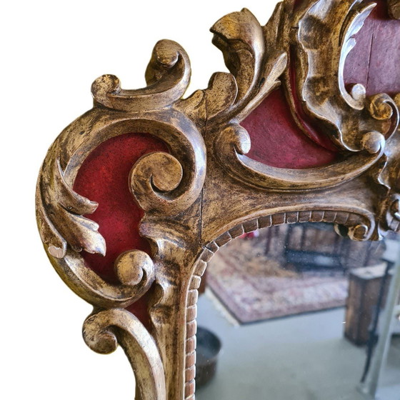 Image 1 of Französischer Spiegel aus vergoldetem Holz im Louis Xv-Stil, 2E Hälfte 1