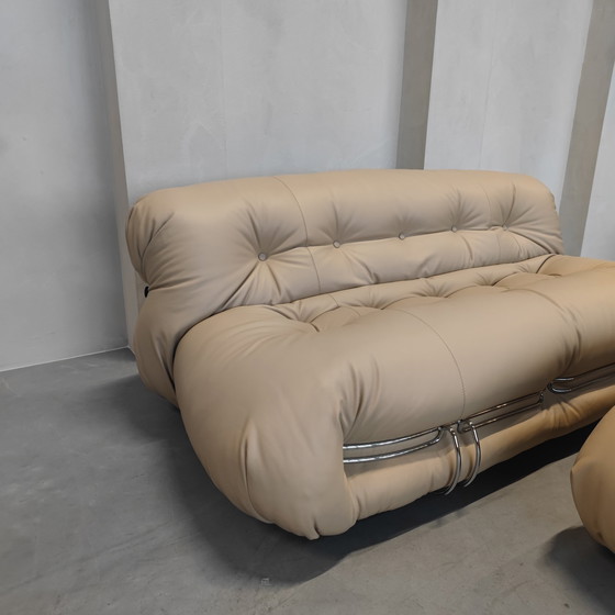 Image 1 of Cassina Soriana Zweisitzer - Sand Leder