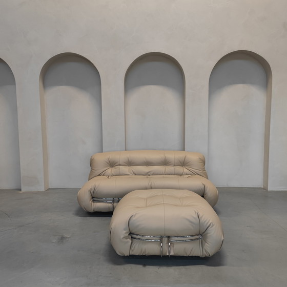 Image 1 of Cassina Soriana Zweisitzer - Sand Leder