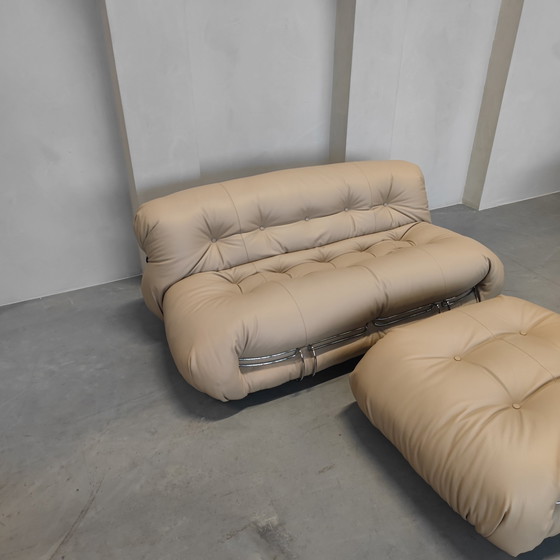 Image 1 of Cassina Soriana Zweisitzer - Sand Leder